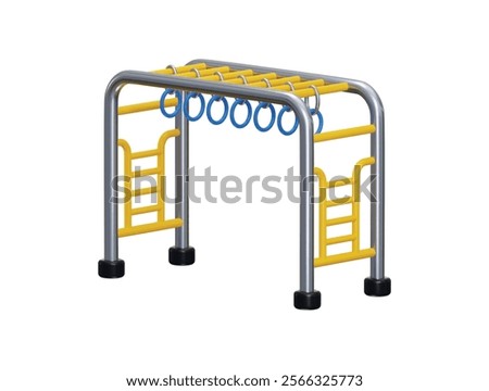 Monkey bar icon 3d render concept of kids playground childhood activity icon vector illustration