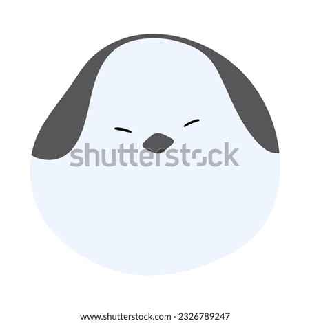 Long tailed tit or shima enaga Single 26 cute on a white background, vector illustration