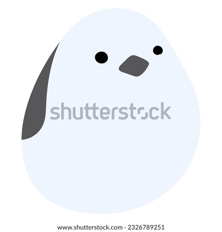 Long tailed tit or shima enaga Single 22 cute on a white background, vector illustration