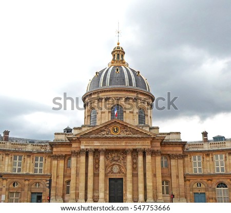 The Institut de France in Paris, France Foto stock © 
