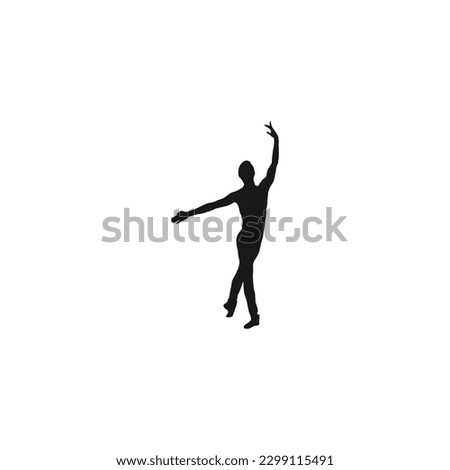 Similar – Image, Stock Photo Slender ballerina in ballet pose on stool