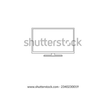TV icon. Vector linear sign, symbol, logo for mobile concept and web design.Vector symbol in trendy flat style. Web sing for design. Television symbol in outline style on white background. EPS 10.