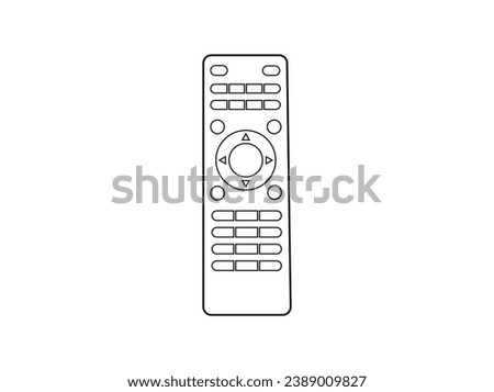 Remote Icon in black line style icon. Hand remote control icons set. Outline set of hand remote control vector icons for web design.  Thin line remote control vector isolated on white background.
