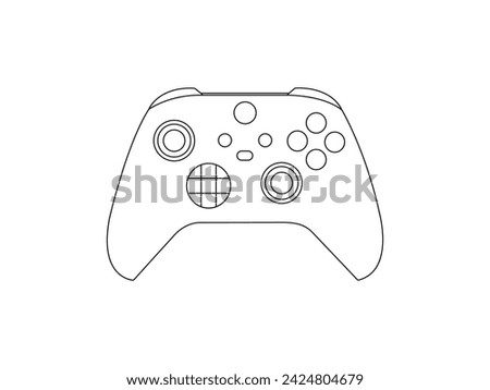 Gaming controller outline icon illustration. joystick icon set. gamepad flat vector icon for gaming apps and websites. Video Game Controller or Game pad or Joystick Vector. white background EPS 10.
