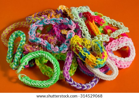Colorful rubber bands bracelets