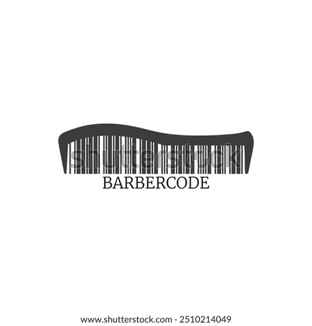 Barcode design with comb form isolated on white background