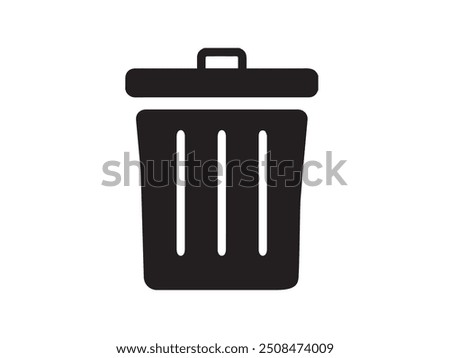 Trash icon in line style. Delete icon, modern vector trash can symbol isolated on white background. trash bin icons set designed in filled, outline, line and stroke style