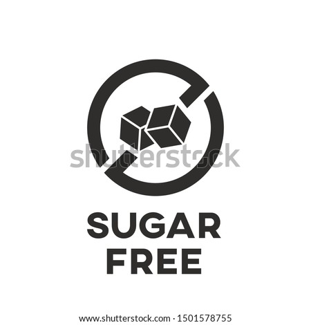 Isolated sugar free icon vector design. Diabetic food mark.