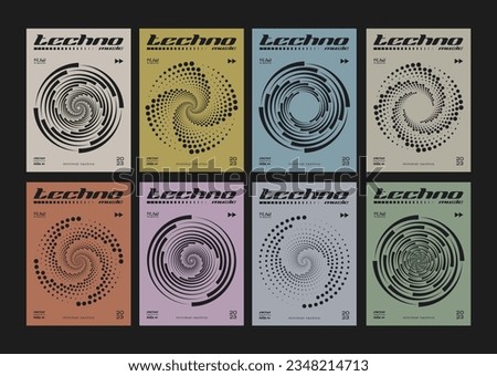 Modern Geometric Circle Shape Pattern. Retro Techno Spiral Poster. Optical Illusion Round background. Swiss Design Cover. Bauhaus Graphic Design Elements.