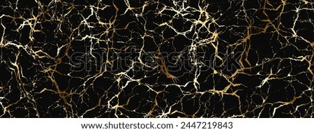 Gold Pattern natural of black marble texture background