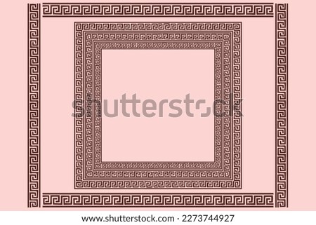 Greek key Versace pattern design with geometric shapes background 