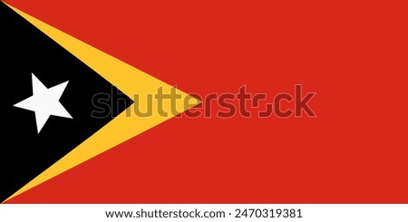 Vector file of Timor Leste flag