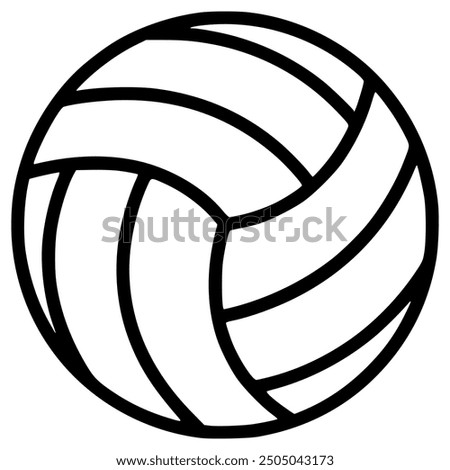 Volleyball ball icon. Vector illustration. Set of isolated volleyball ball icons. Black volleyball ball symbol