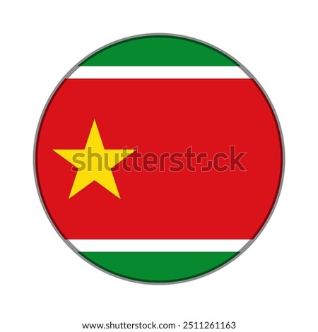 The flag of Guadeloupe. Flag icon. Standard color. Round flag. Computer illustration. Digital illustration. Vector illustration.