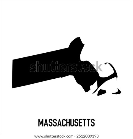 Massachusetts map. Abstract design, vector illustration