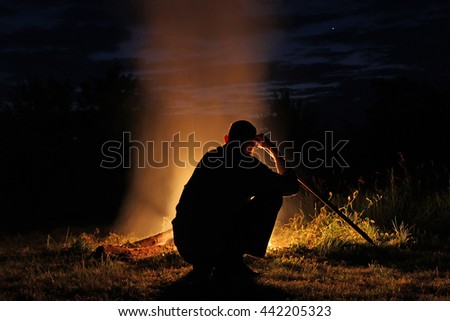 Similar – Image, Stock Photo Enlightenment Man Shaman