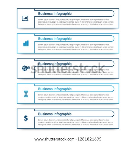 Abstract infographics number options template. Vector illustration.  Business data visualization. Process chart. Abstract elements of graph, diagram with steps, options, parts or processes. Vector