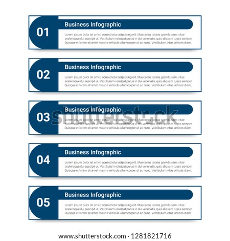 Abstract infographics number options template. Vector illustration.  Business data visualization. Process chart. Abstract elements of graph, diagram with steps, options, parts or processes. Vector