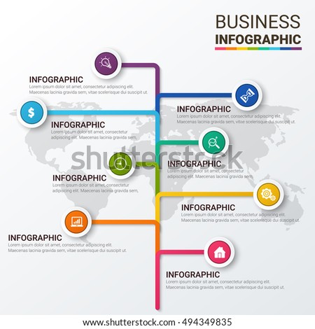 Steps to target infographic template. can be used for workflow layout, diagram, number options