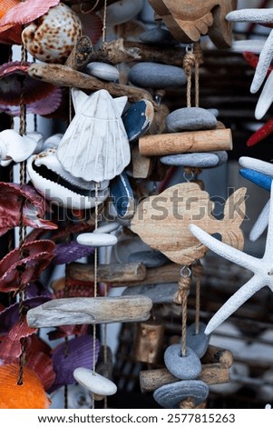 Similar – Image, Stock Photo Decorative stones and seashells on tray near dirt