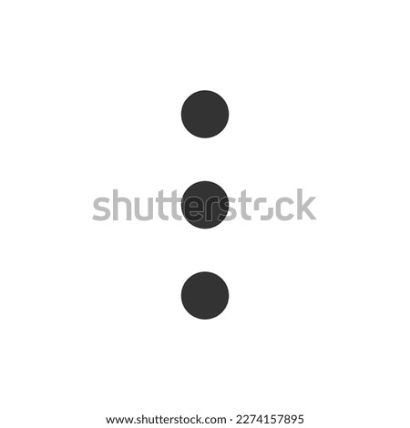 3 dots vector icon isolated symbol for web and mobile. vector illustration eps10	
