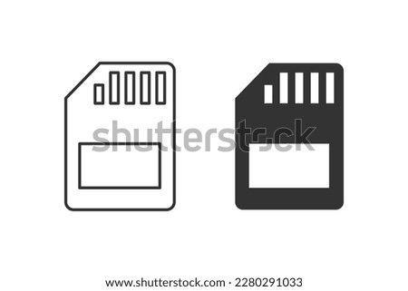 Storage card icon in trendy flat style isolated on background. SD icon symbol for your website desig. Memory icon for logo, app, user interface. Filter icon. Vector illustration, EPS10.