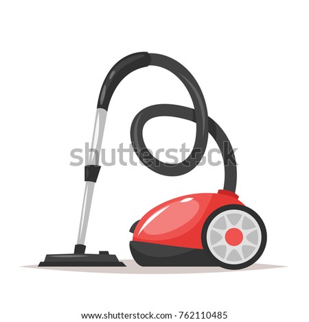 Vector cartoon style illustration of a vacuum cleaner. Isolated on white background.