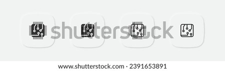 Chip icon. CPU sign. Processor symbol. Microchip icons. Microprocessor symbols. Vector isolated sign.