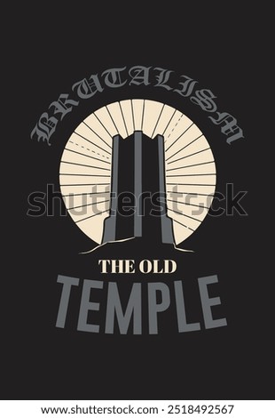 Temple T-shirt Design, Print Design For T-shirt, Hoodie, Sweatshirt, Print Design Vector And Template.