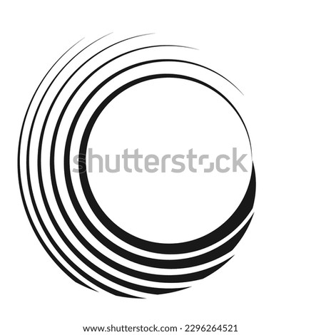 Enso zen vector circle brush stroke logo design.