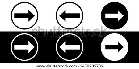 One Way Only direction sign symbol. Direction Arrow symbol.