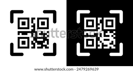 Fake QR code scan me vector illustration.