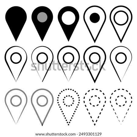 Location pointer pin or You are here marker sign symbol.