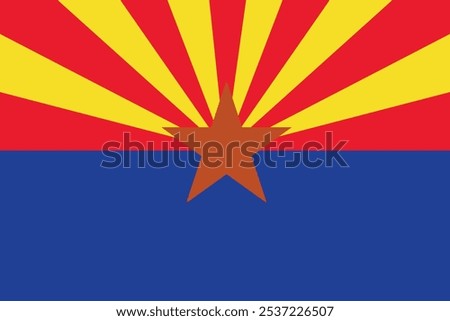 State of Arizona flag. An illustration of the Arizona flag. Arizona flag.