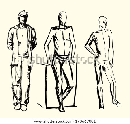 Similar – Image, Stock Photo Anonymous man drawing draft of house at home