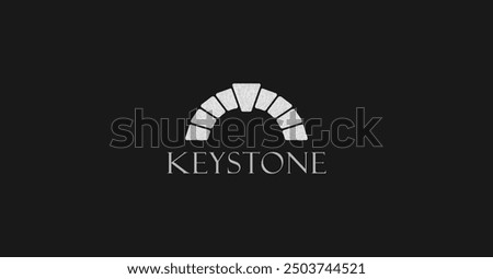 Keystone logo arch stone rock