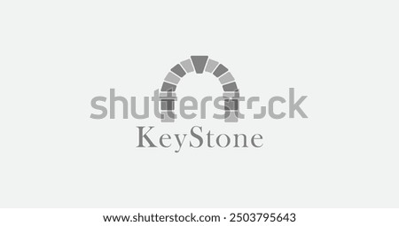 Keystone logo arch stone rock