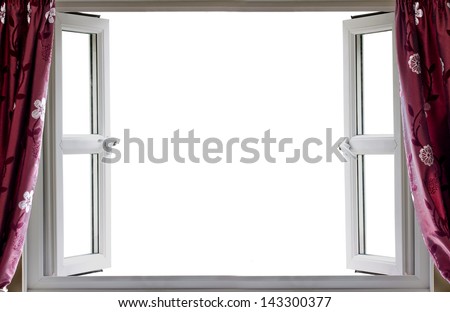 Similar – Image, Stock Photo Window view with curtain