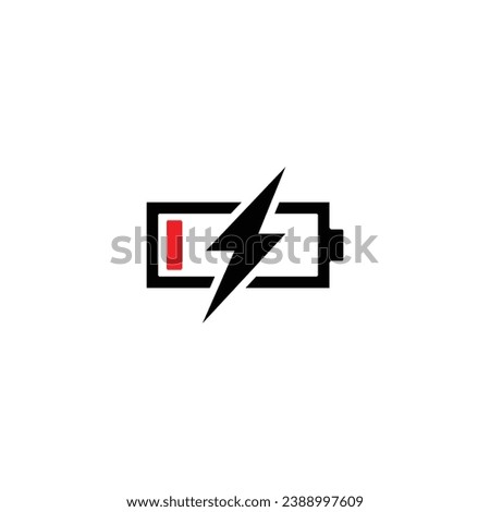 low battery charge icon. battery load icon, vector illustration