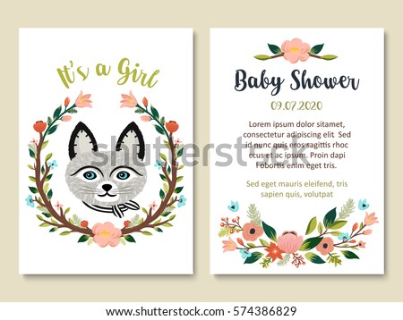 baby shower invitation card template download free vector art
