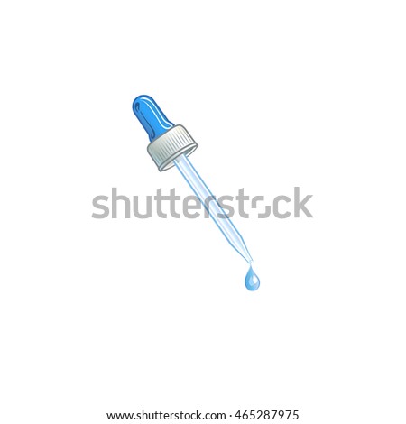 Eyedropper dispenser of medicines, a neat application of the substance drop by drop. 