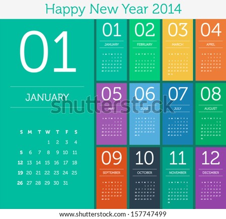 Free Colorful Calendar 2016 Vector Template | Download Free Vector Art ...