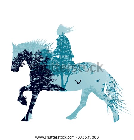 Similar – Image, Stock Photo horseman and horsewoman