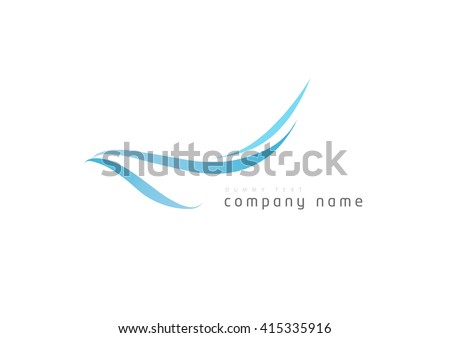Flying Birds isolated, swoosh stylise, abstract birds, Airline template logo, 
Tourism template logo
