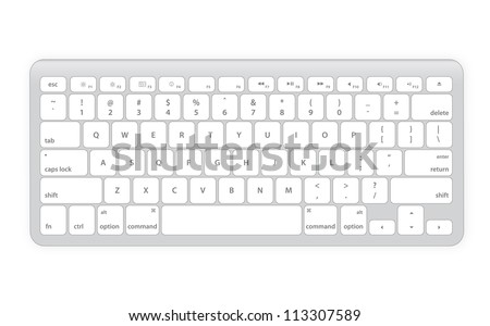 Computer keyboard in white color