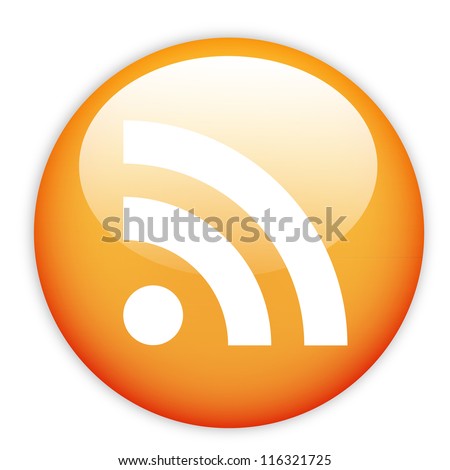 RSS feed icon on button