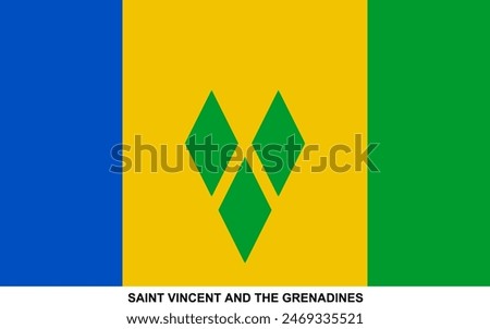 Flag of SAINT VINCENT AND THE GRENADINES, SAINT VINCENT AND THE GRENADINES national flag