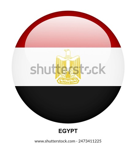 EGYPT flag button on white background