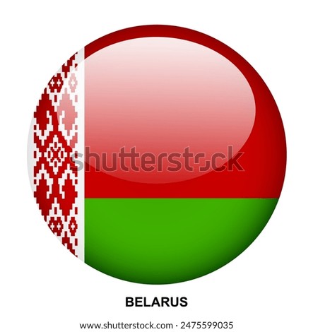 BELARUS flag button on white background