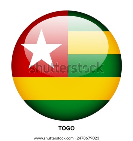 TOGO flag button on white background